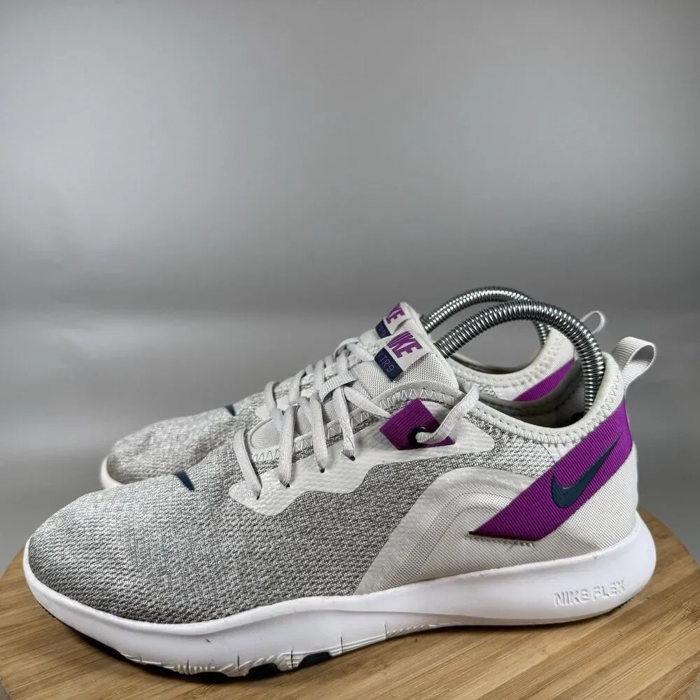 Nike Flex Trainer‎ 9 Athletic Shoes Womens 8.5 Grey Purple AQ7491-009 Running